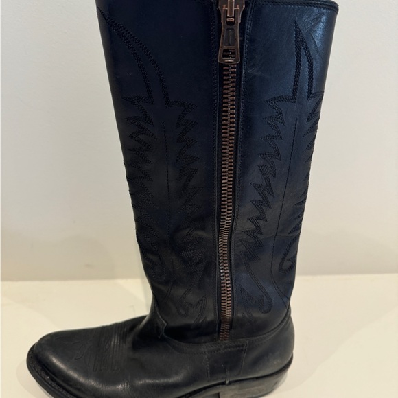 Golden Goose tall cowboy boots. - Picture 4 of 8
